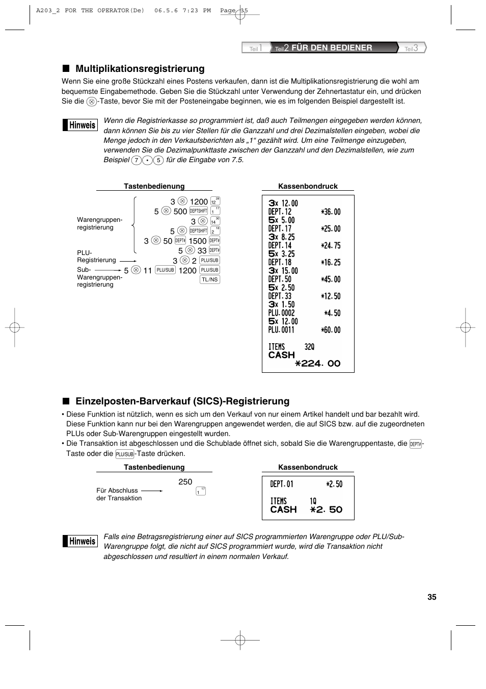 Sharp XE-A203 User Manual | Page 127 / 454