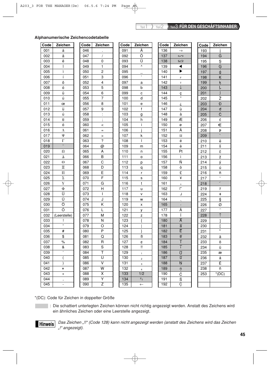 Für den geschäftsinhaber | Sharp XE-A203 User Manual | Page 137 / 454