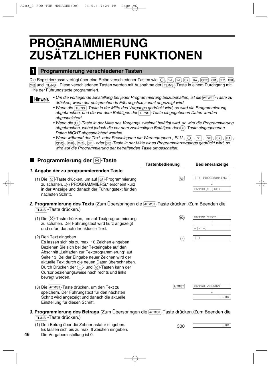 Programmierung zusätzlicher funktionen | Sharp XE-A203 User Manual | Page 138 / 454