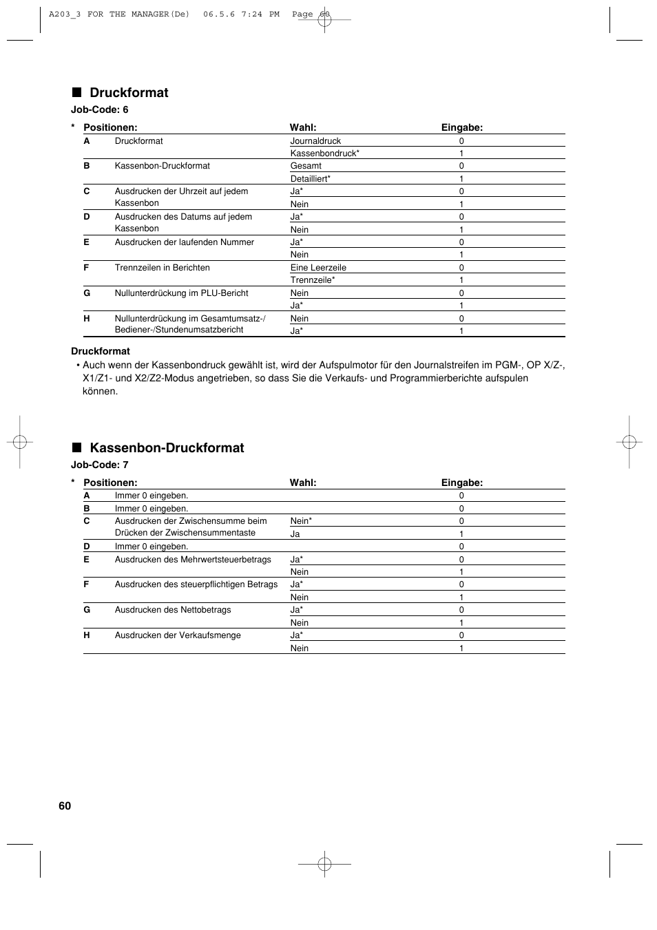 Druckformat, Kassenbon-druckformat | Sharp XE-A203 User Manual | Page 152 / 454