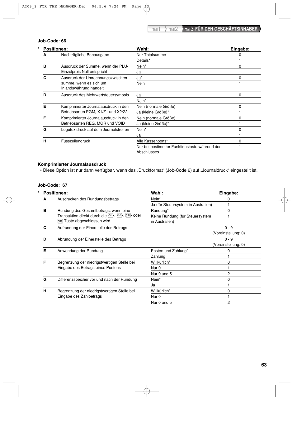 Für den geschäftsinhaber | Sharp XE-A203 User Manual | Page 155 / 454