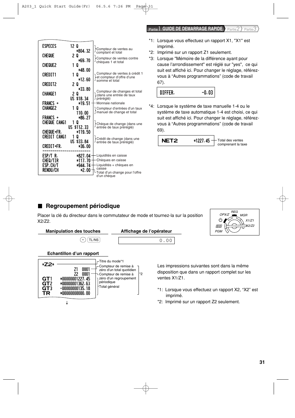 Regroupement périodique | Sharp XE-A203 User Manual | Page 213 / 454