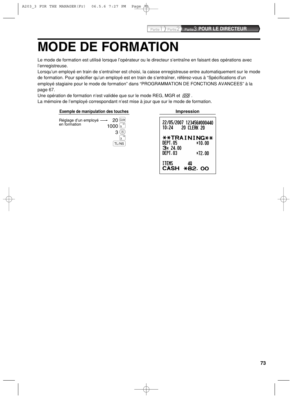 Mode de formation | Sharp XE-A203 User Manual | Page 255 / 454