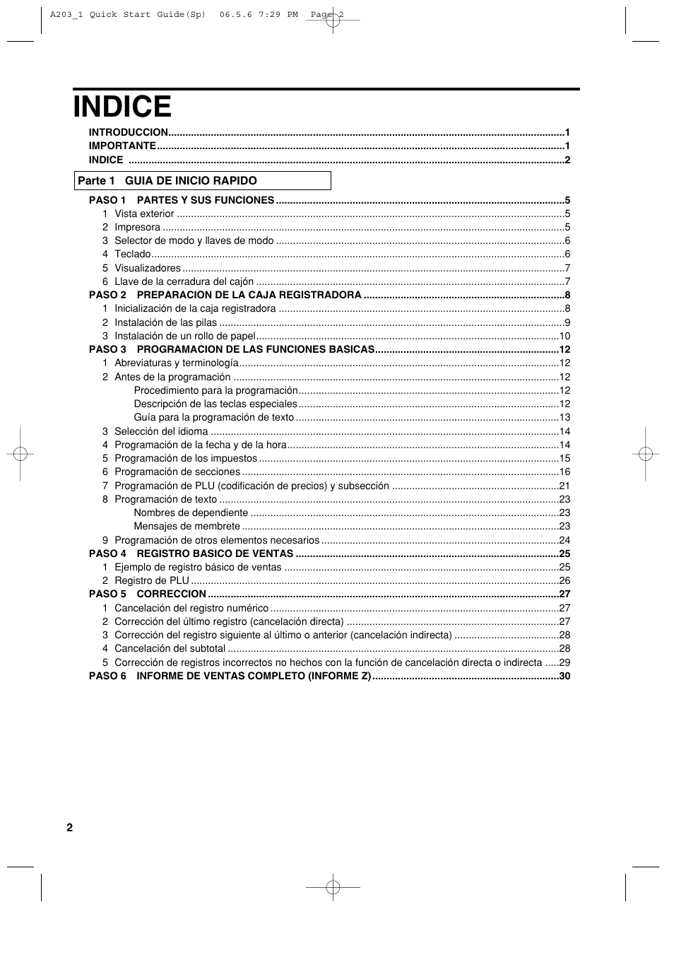 Indice | Sharp XE-A203 User Manual | Page 274 / 454