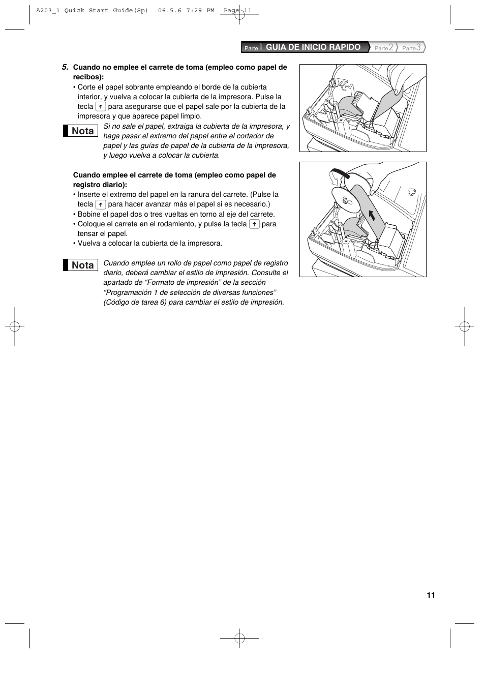 Nota | Sharp XE-A203 User Manual | Page 283 / 454