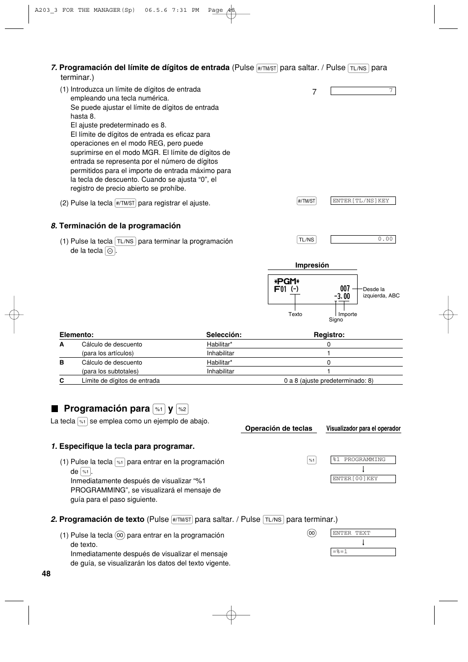 Programación para | Sharp XE-A203 User Manual | Page 320 / 454