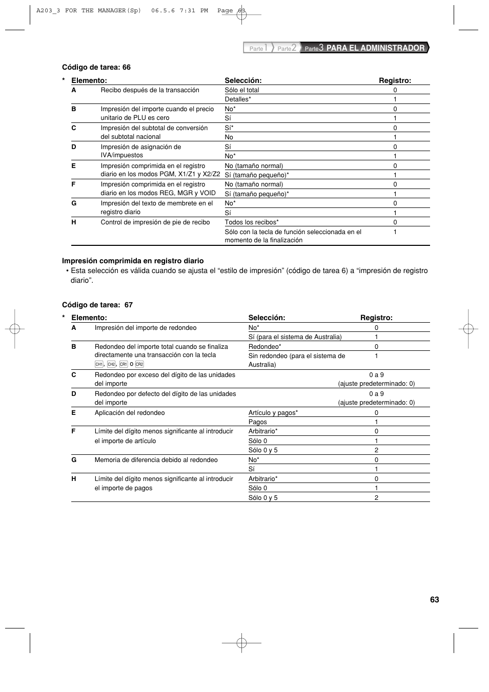 Para el administrador | Sharp XE-A203 User Manual | Page 335 / 454