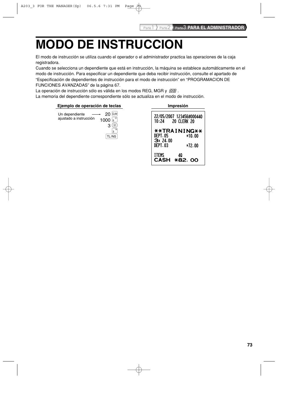 Modo de instruccion | Sharp XE-A203 User Manual | Page 345 / 454