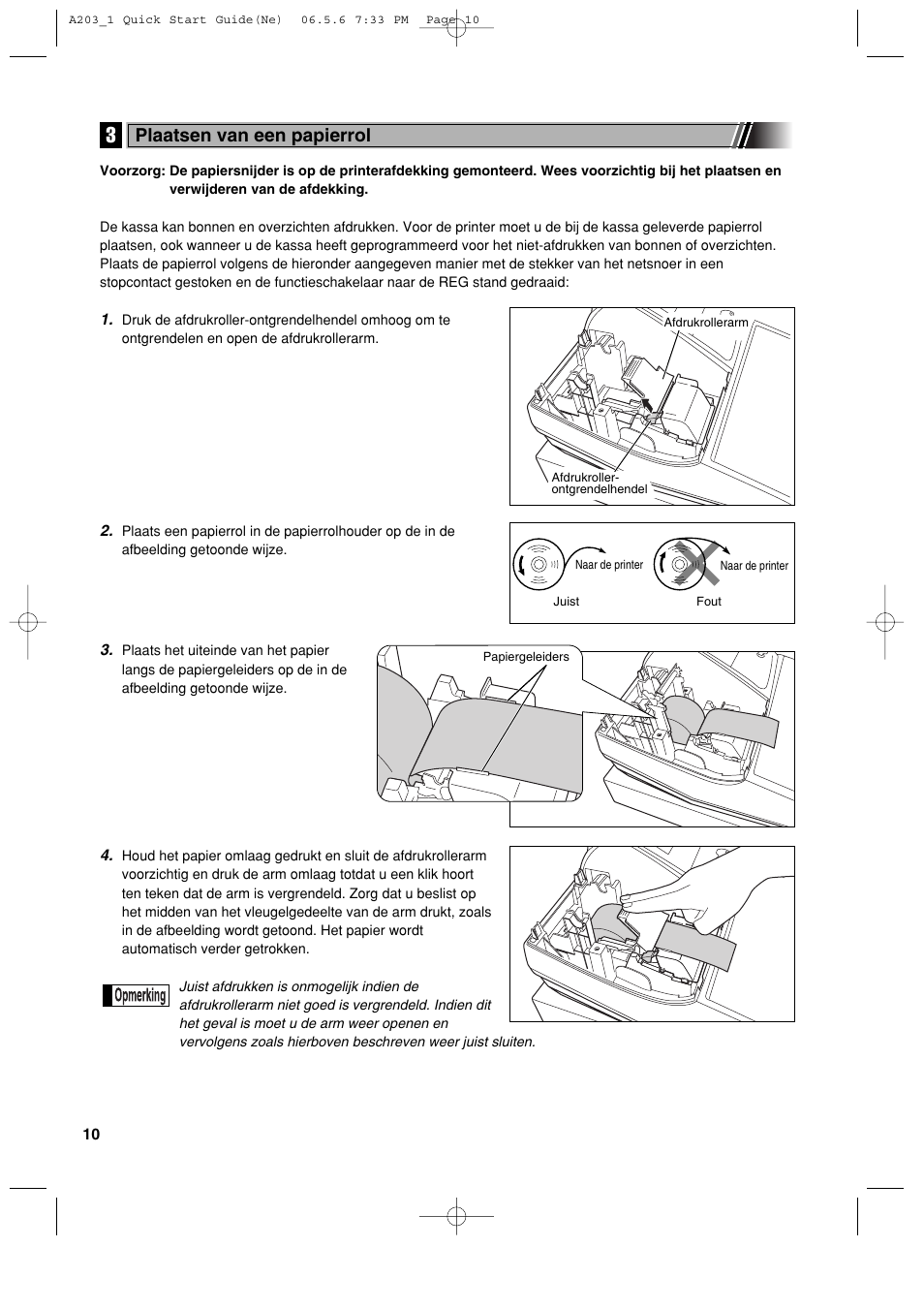 Plaatsen van een papierrol | Sharp XE-A203 User Manual | Page 372 / 454