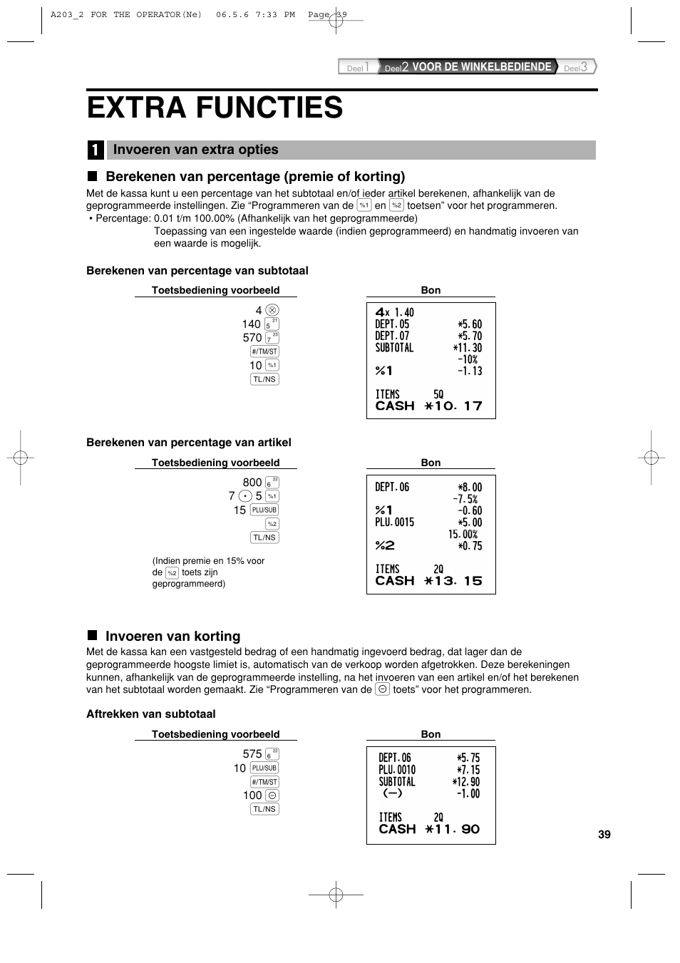 Extra functies | Sharp XE-A203 User Manual | Page 401 / 454