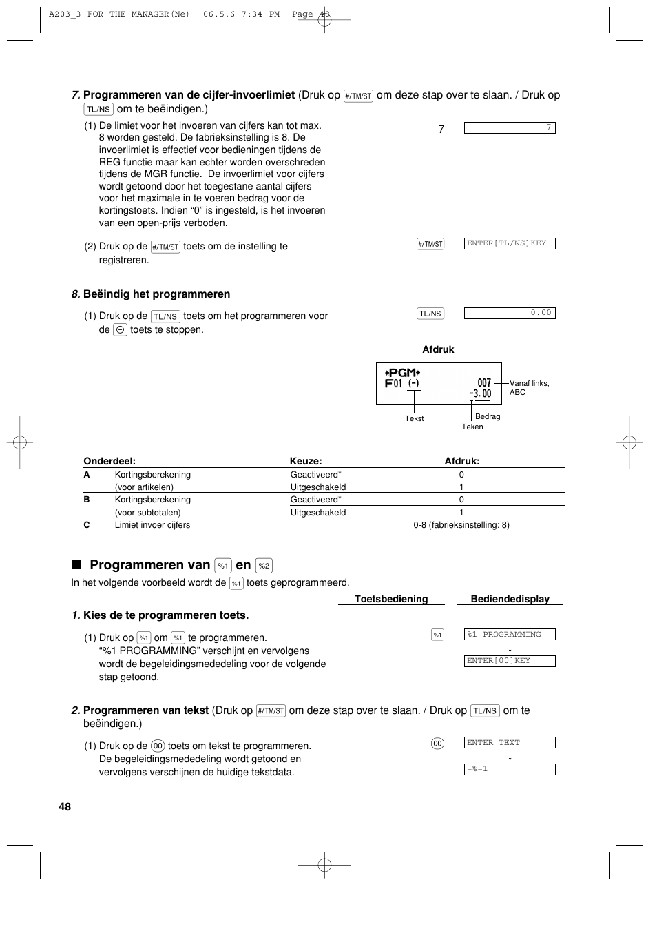 Programmeren van | Sharp XE-A203 User Manual | Page 410 / 454