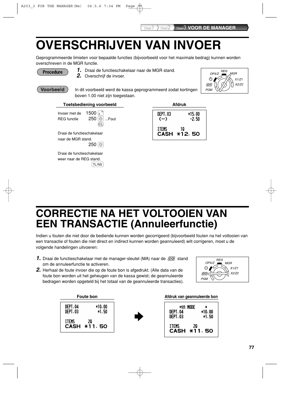 Overschrijven van invoer | Sharp XE-A203 User Manual | Page 439 / 454