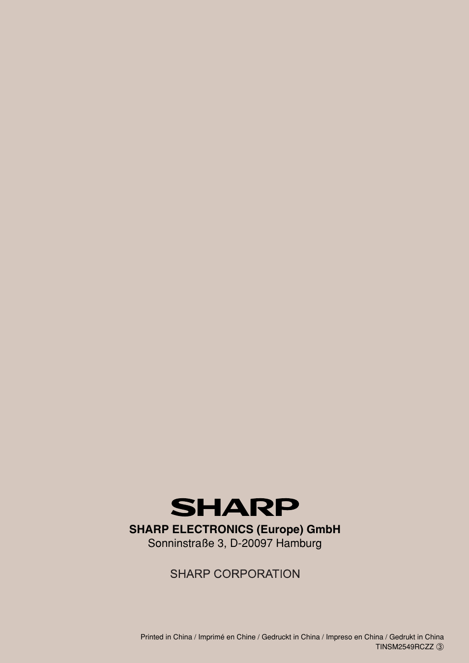 Sharp electronics (europe) gmbh | Sharp XE-A203 User Manual | Page 454 / 454