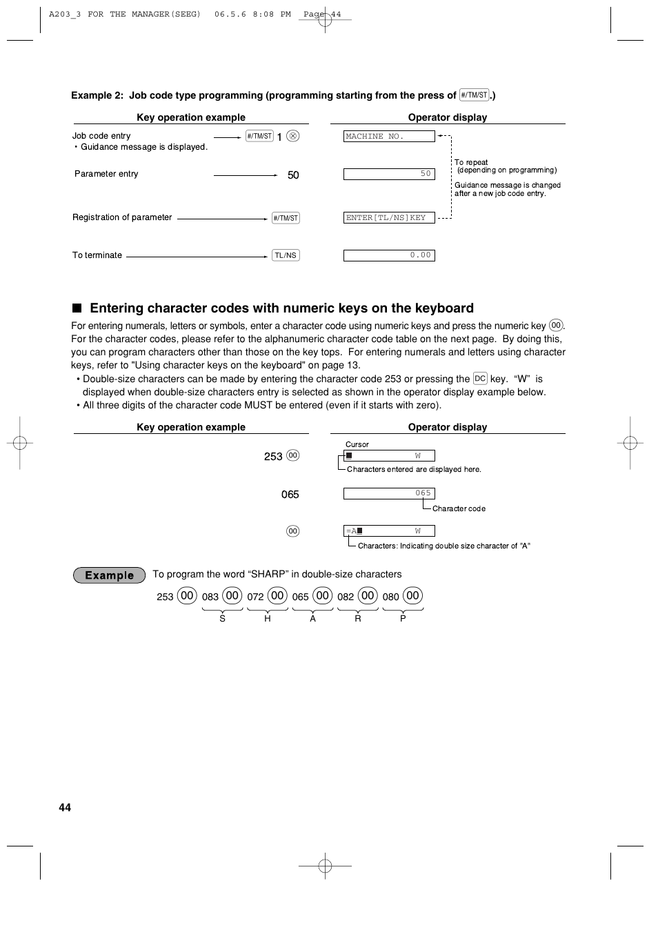 Sharp XE-A203 User Manual | Page 46 / 454