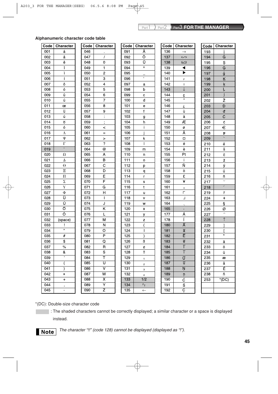 For the manager | Sharp XE-A203 User Manual | Page 47 / 454