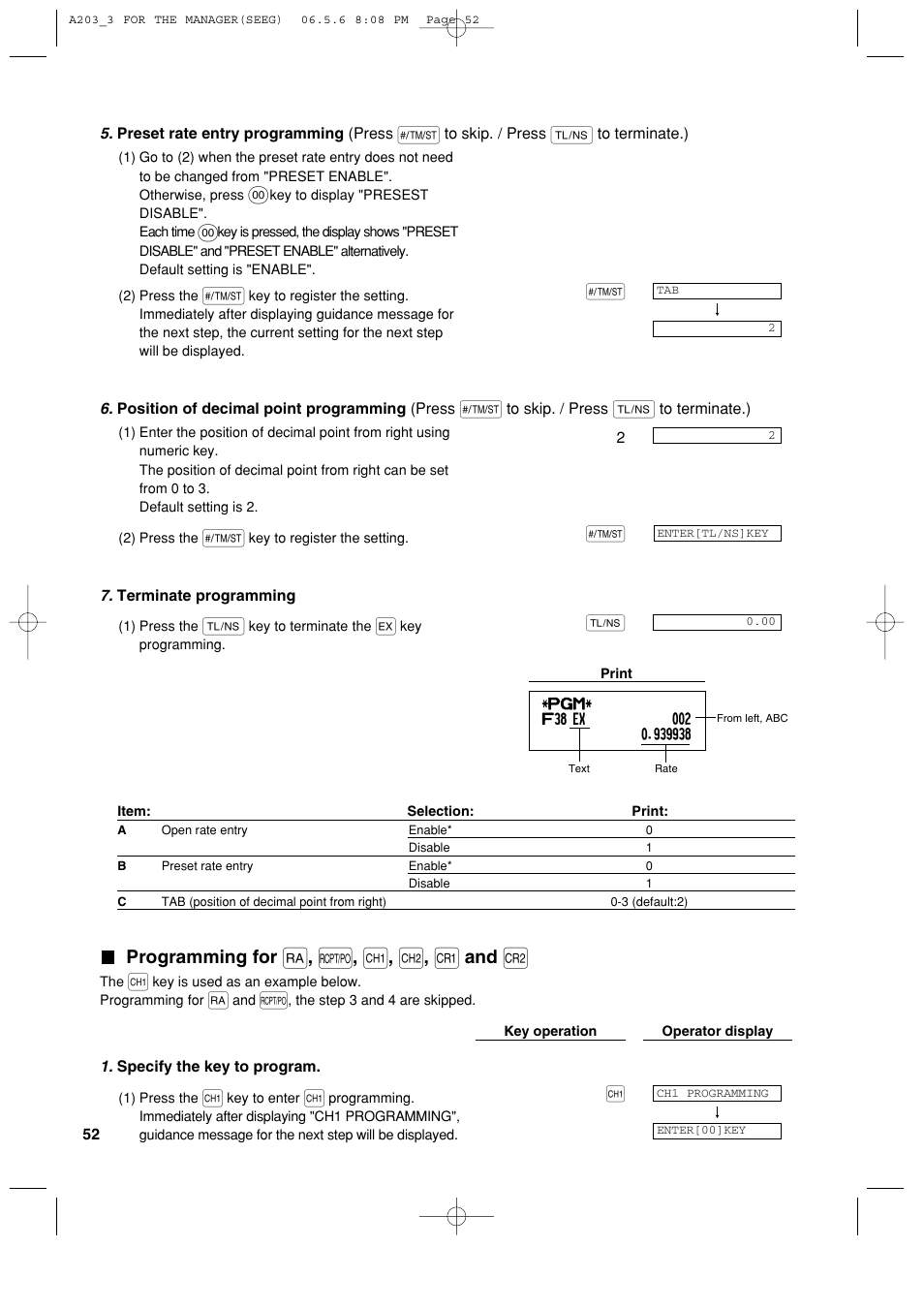 Sharp XE-A203 User Manual | Page 54 / 454