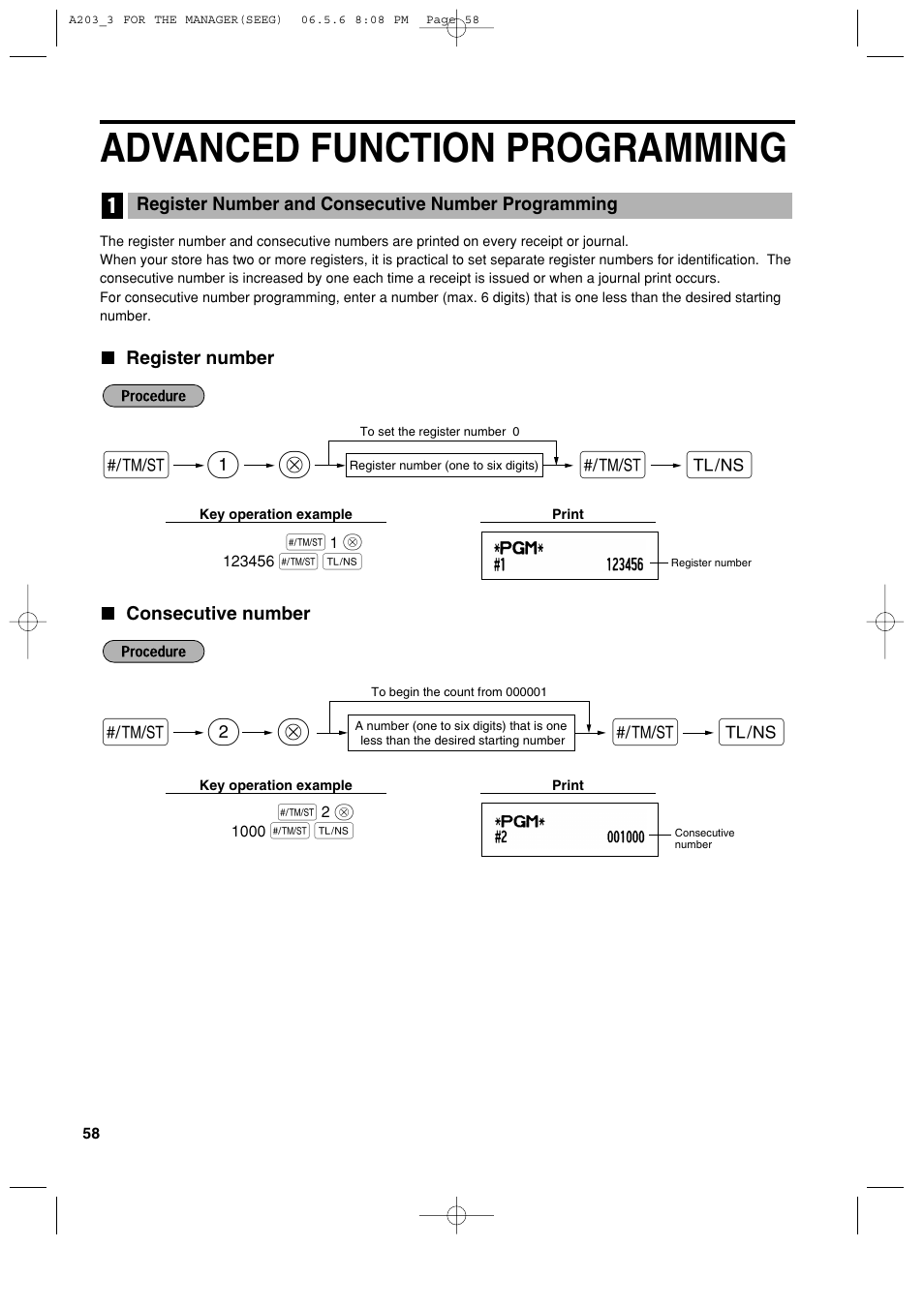 Advanced function programming | Sharp XE-A203 User Manual | Page 60 / 454