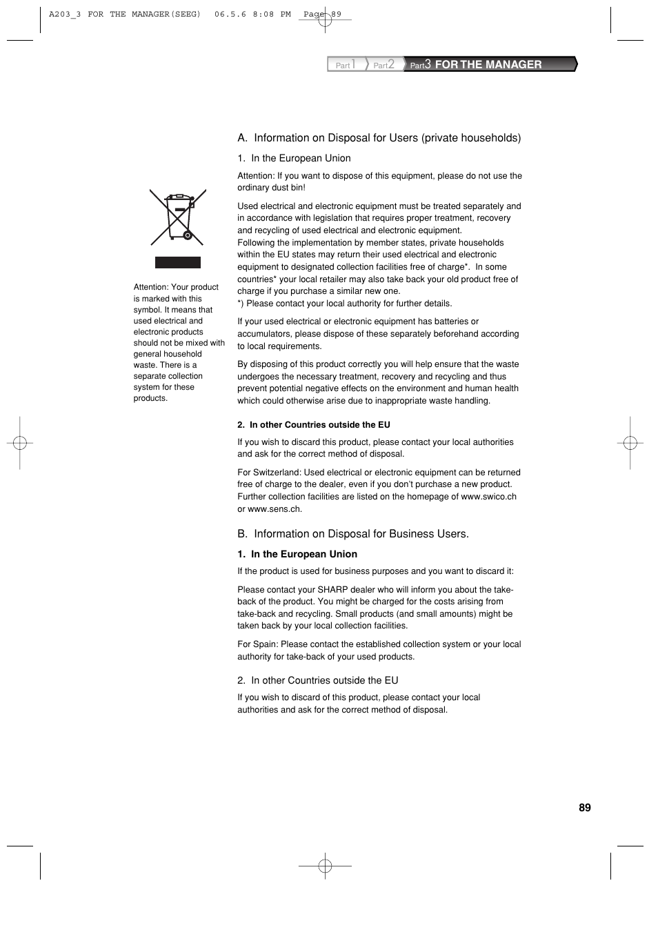 Sharp XE-A203 User Manual | Page 91 / 454