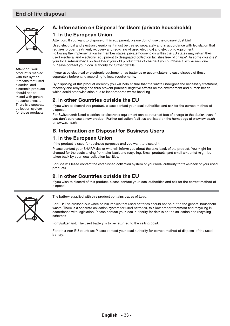 Sharp LC-42LE761K User Manual | Page 34 / 39