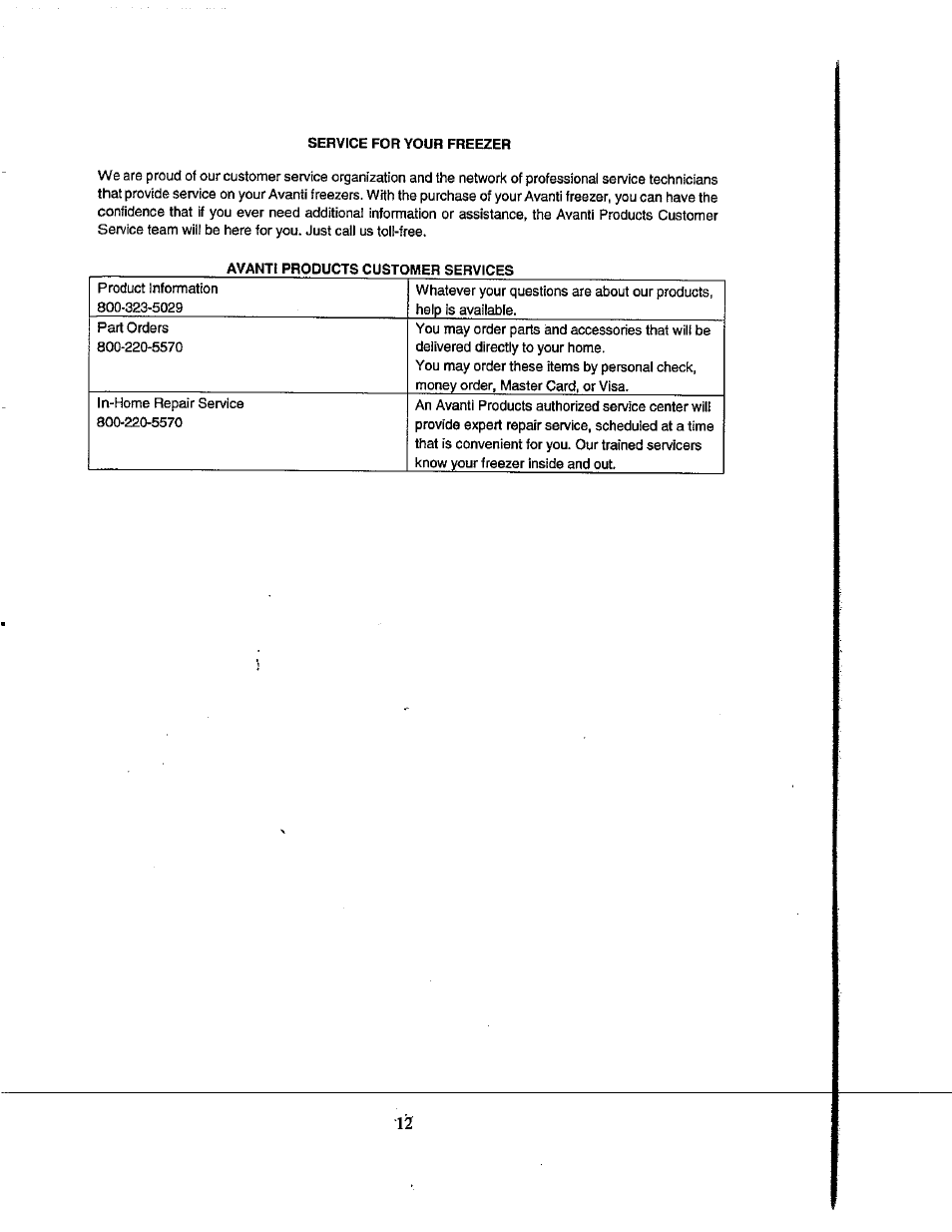 Avanti VM399W User Manual | Page 12 / 19