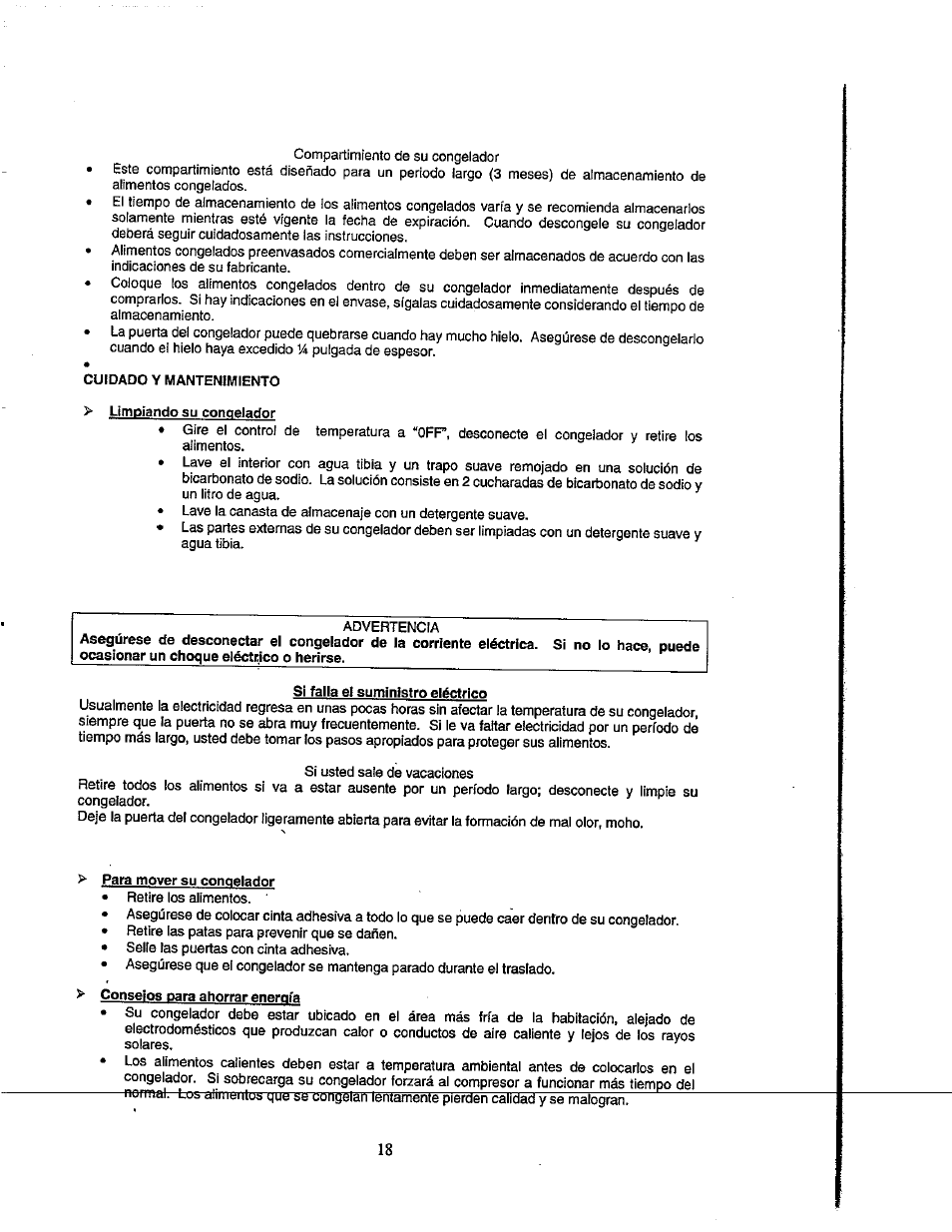 Avanti VM399W User Manual | Page 18 / 19