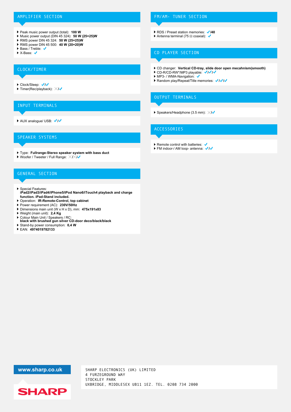 Sharp DK-KP85PH User Manual | Page 2 / 2