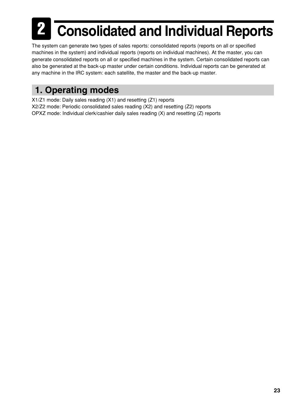 Consolidated and individual reports | Sharp UP-3500 User Manual | Page 24 / 59