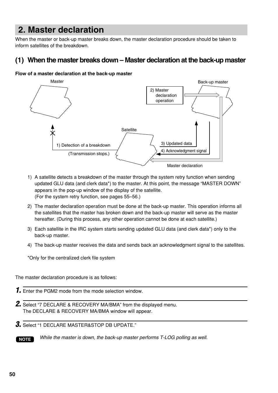 Master declaration | Sharp UP-3500 User Manual | Page 51 / 59