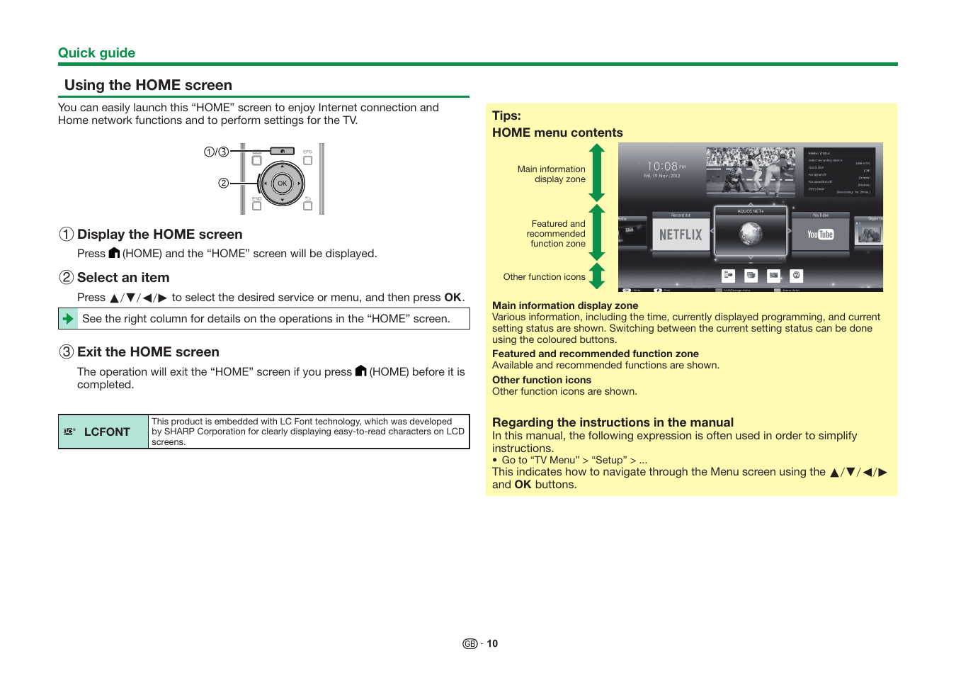 Sharp LC-60UD20KN User Manual | Page 12 / 89