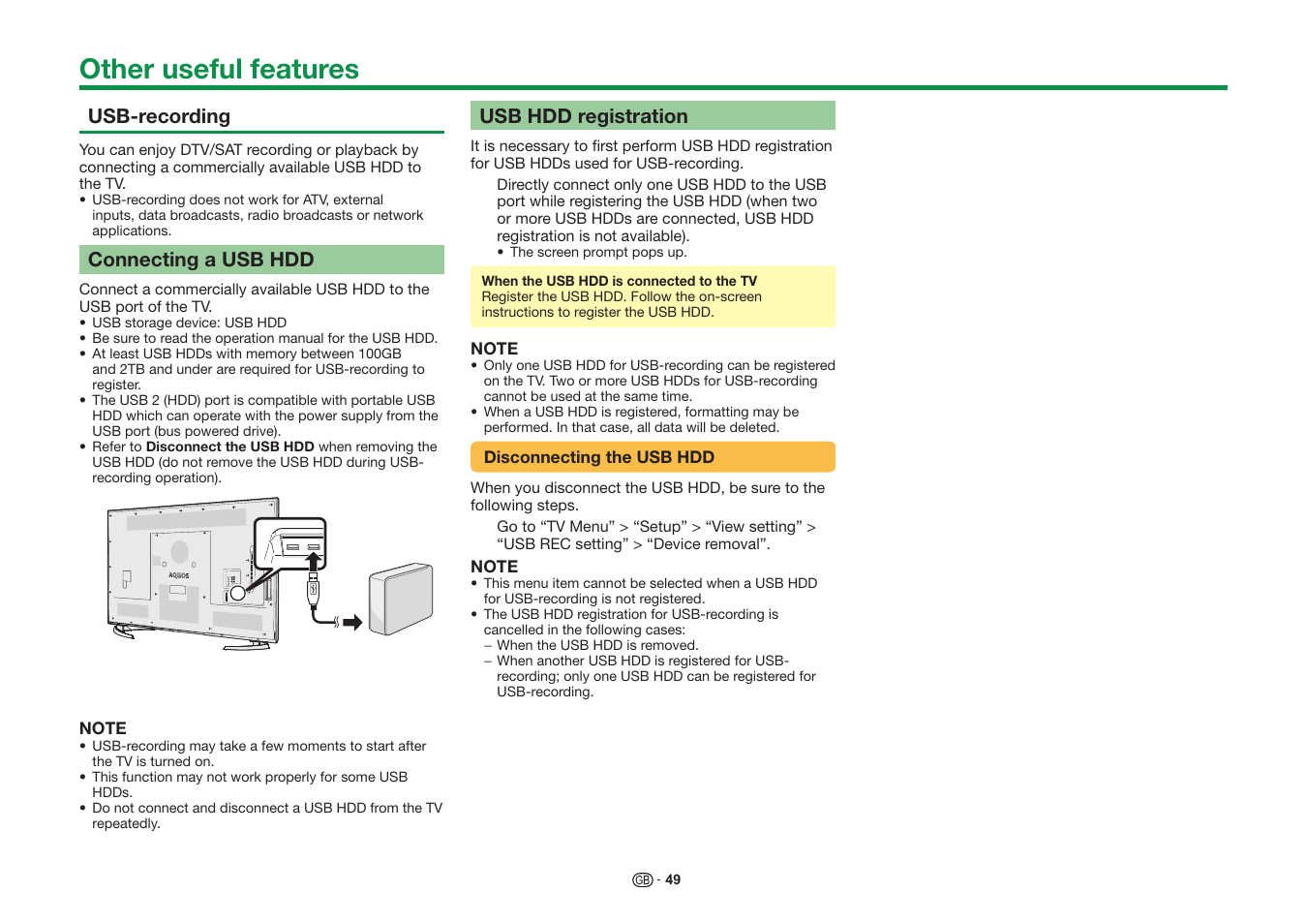 Other useful features | Sharp LC-60UD20KN User Manual | Page 51 / 89