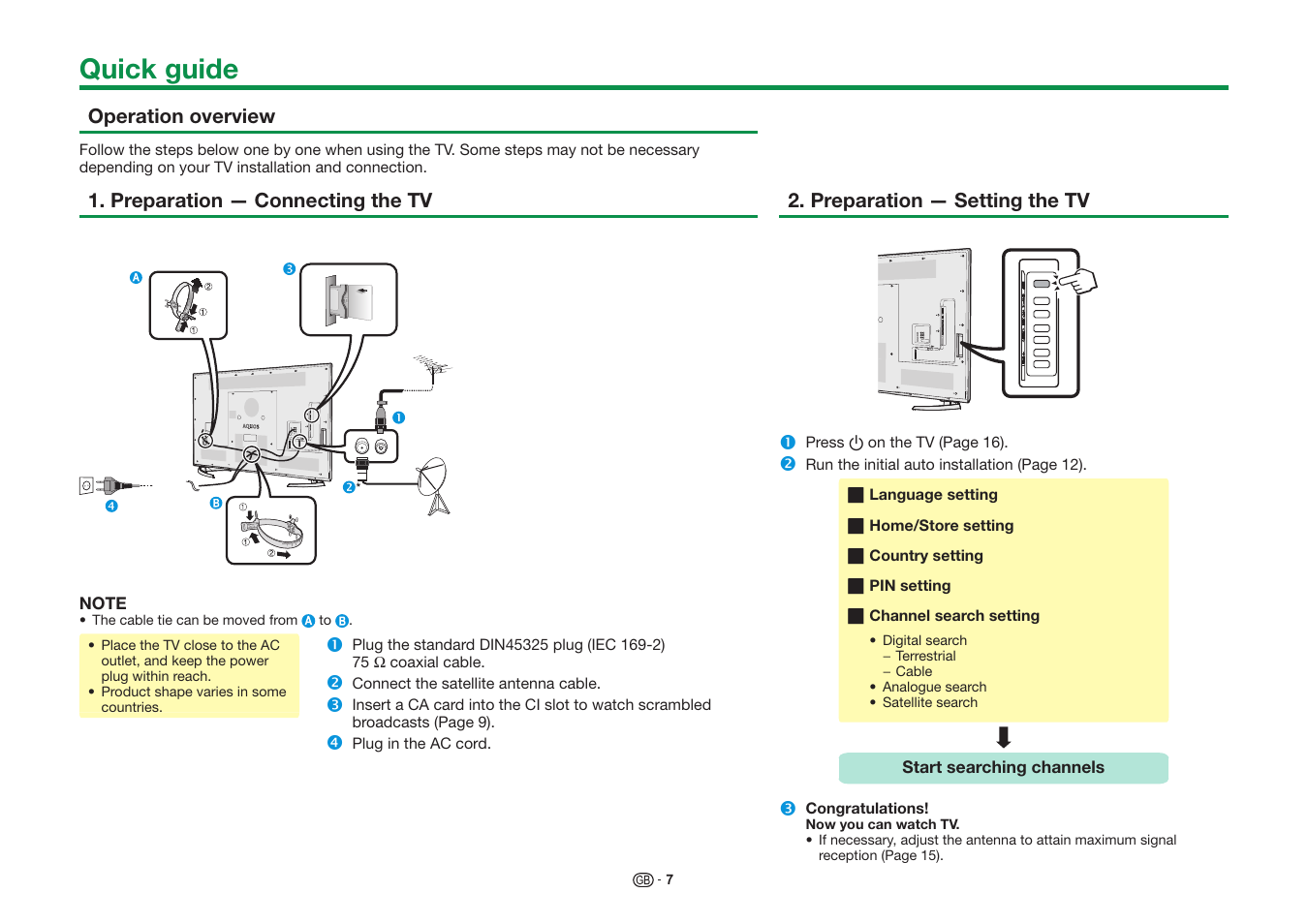 Quick guide | Sharp LC-60UD20KN User Manual | Page 9 / 89