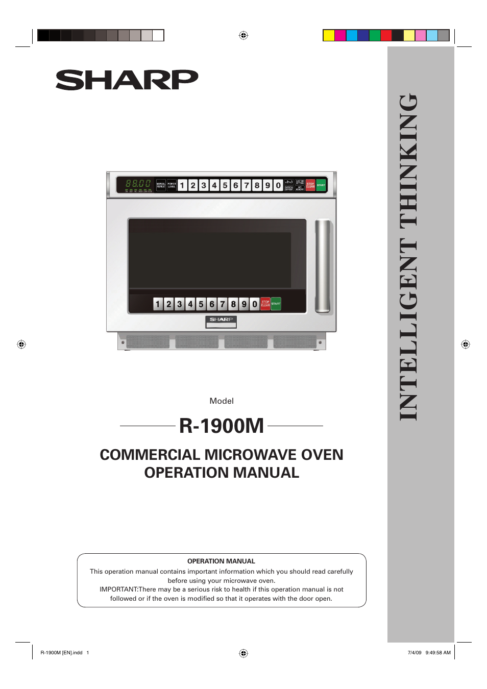 Sharp R-1900M User Manual | 42 pages