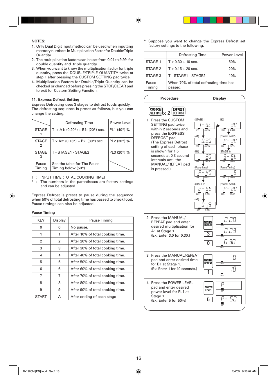 X 2 1 | Sharp R-1900M User Manual | Page 17 / 42