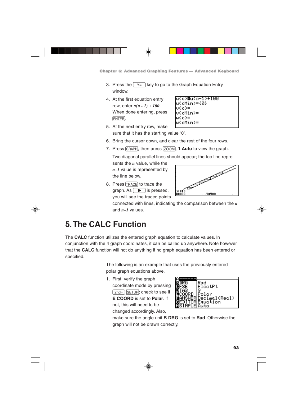 The calc function | Sharp EL-9900 User Manual | Page 103 / 284