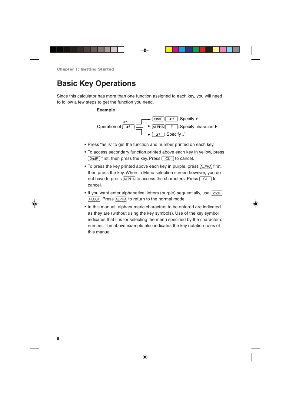 Basic key operations | Sharp EL-9900 User Manual | Page 18 / 284