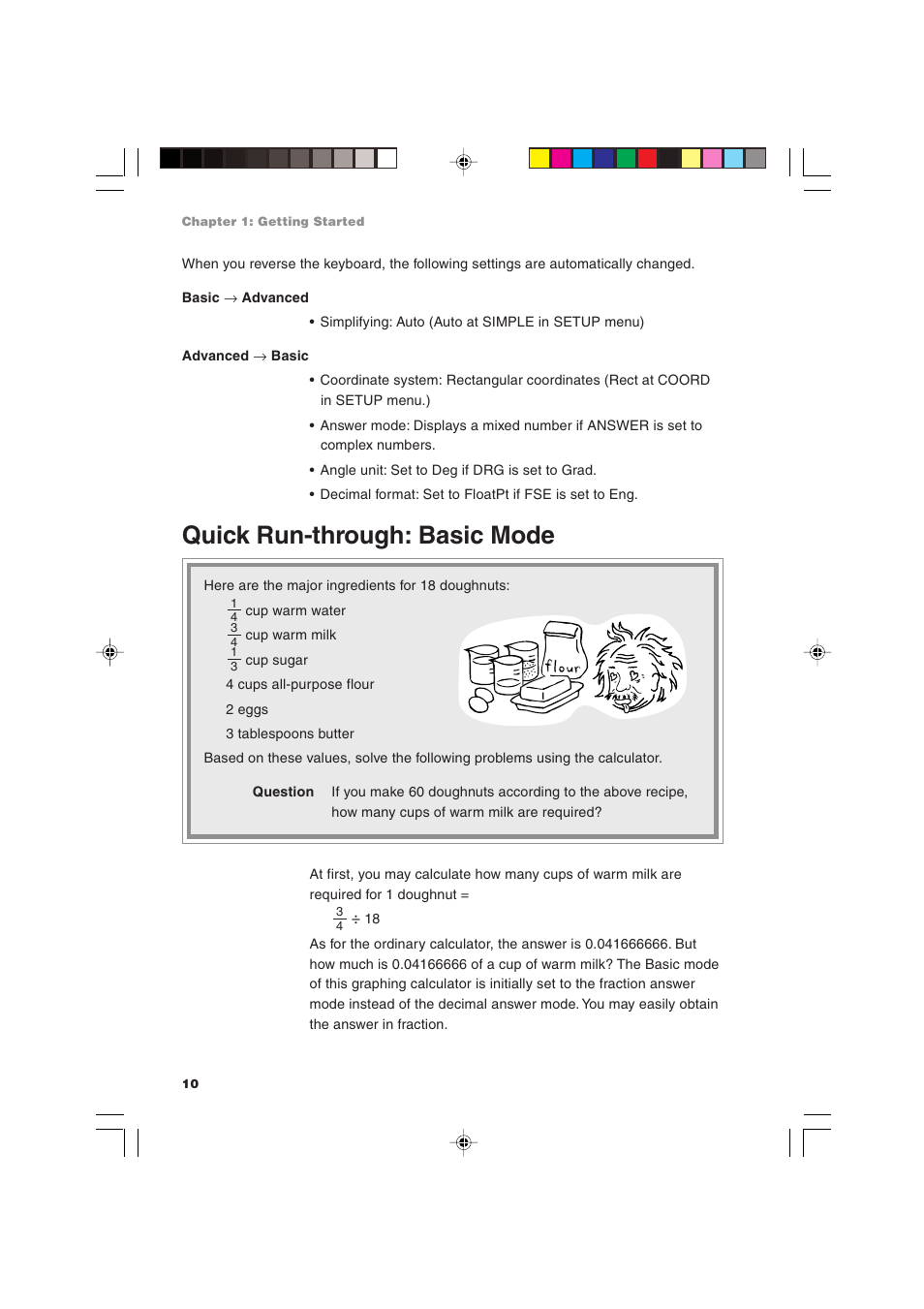 Quick run-through: basic mode | Sharp EL-9900 User Manual | Page 20 / 284