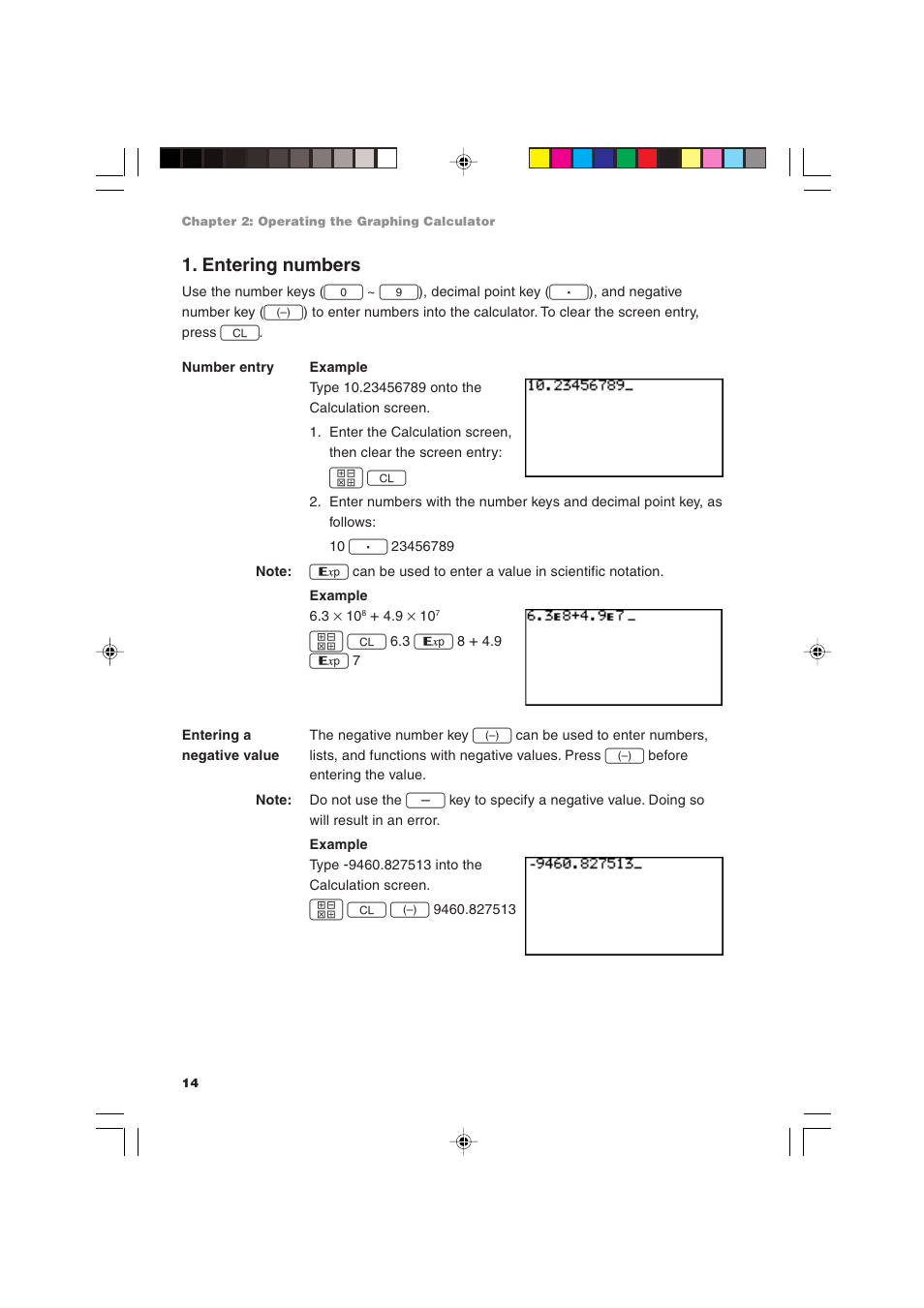 Entering numbers | Sharp EL-9900 User Manual | Page 24 / 284