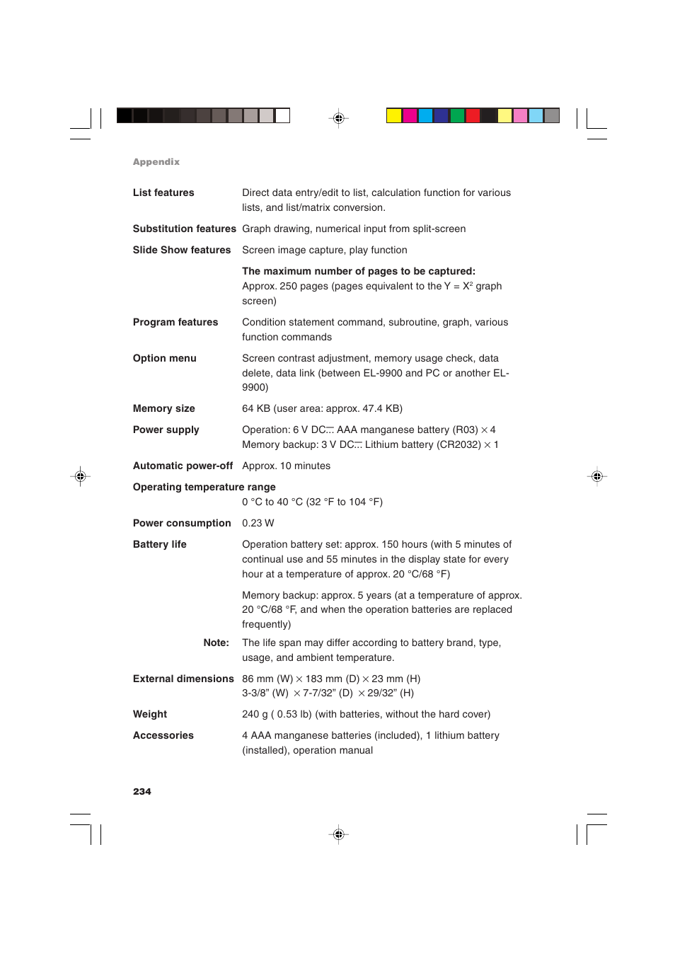 Sharp EL-9900 User Manual | Page 244 / 284