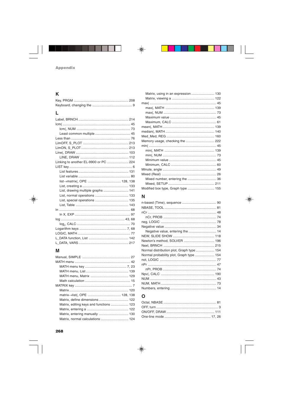 Sharp EL-9900 User Manual | Page 278 / 284