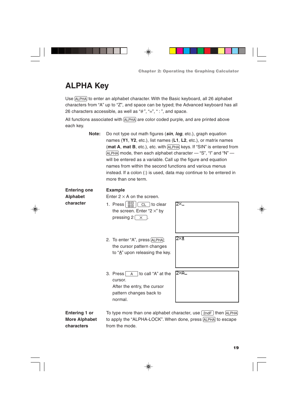 Alpha key | Sharp EL-9900 User Manual | Page 29 / 284