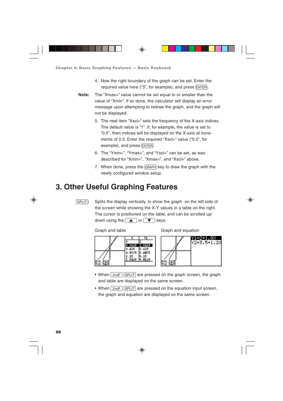 Other useful graphing features | Sharp EL-9900 User Manual | Page 68 / 284