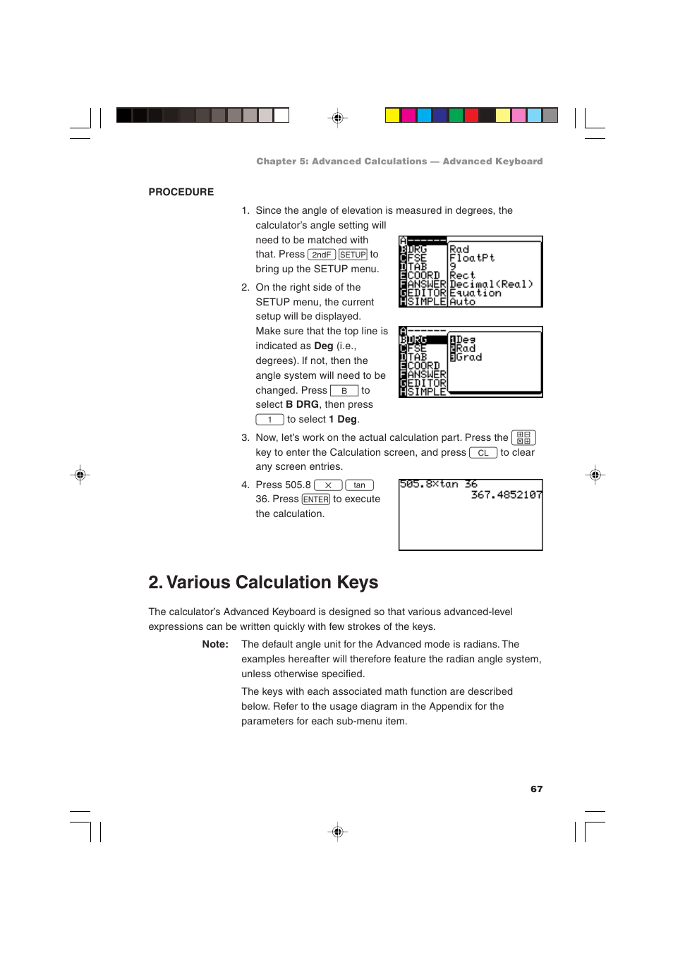 Various calculation keys | Sharp EL-9900 User Manual | Page 77 / 284