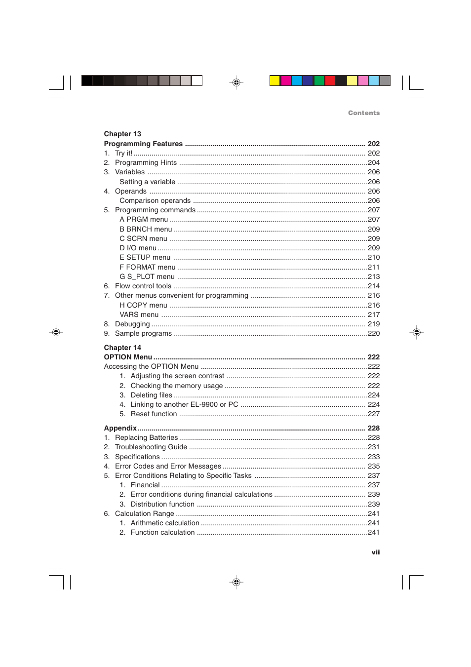 Sharp EL-9900 User Manual | Page 9 / 284