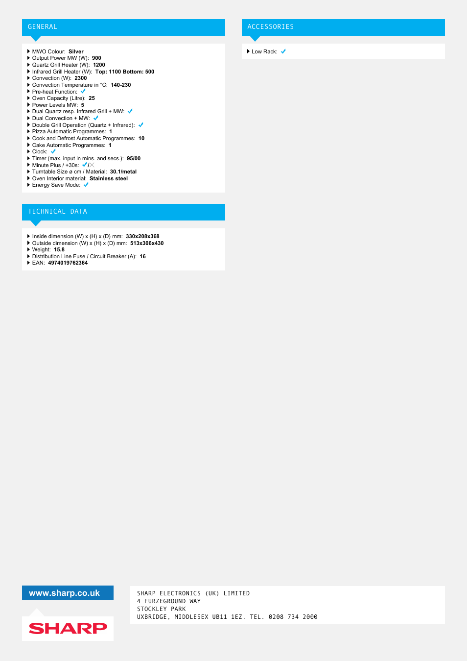 Sharp R-842SLM User Manual | Page 2 / 2