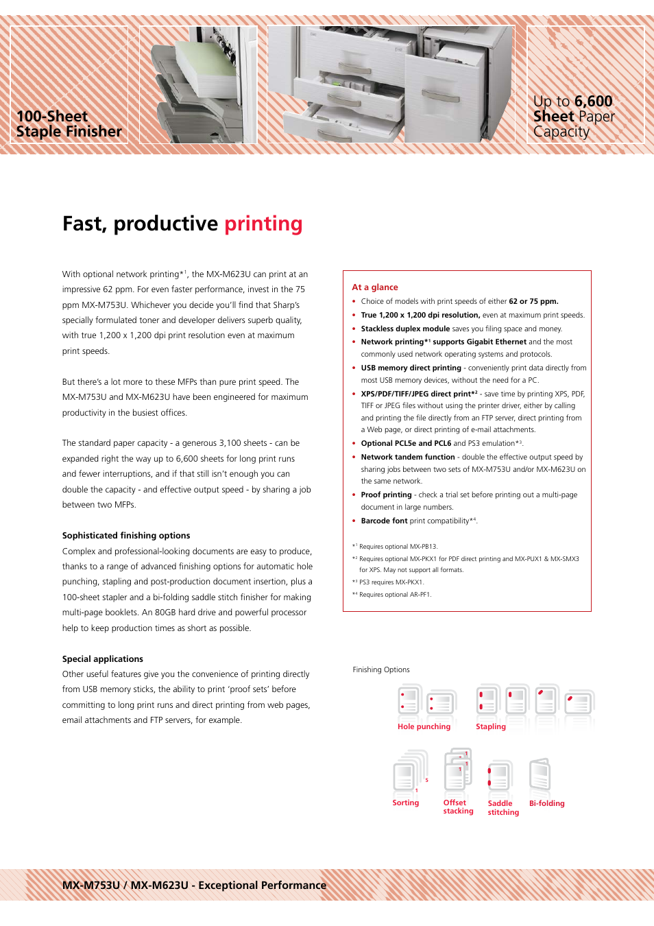 Fast, productive printing | Sharp MX-M753U User Manual | Page 4 / 12