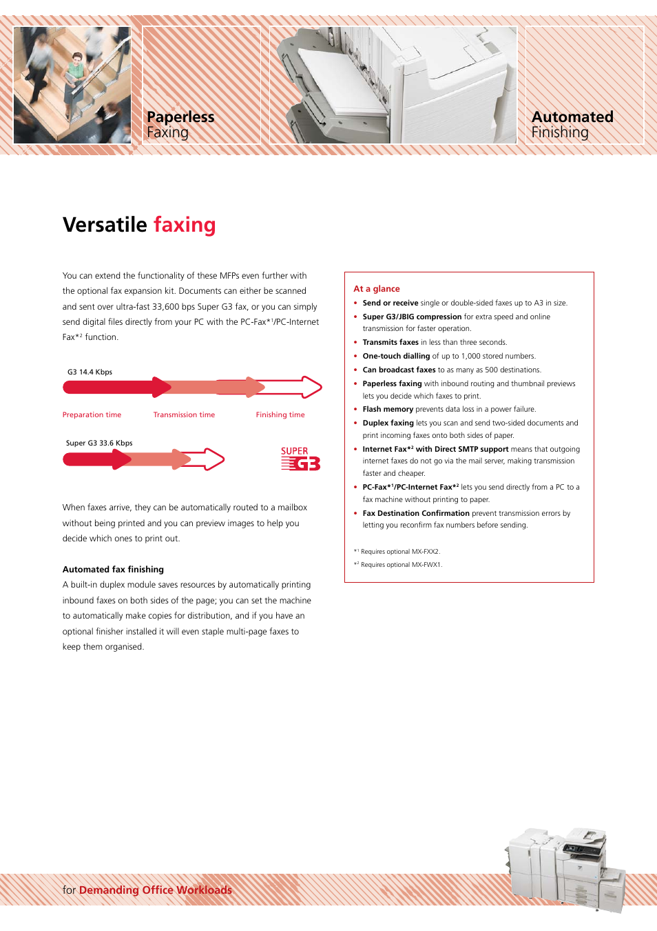Versatile faxing, For demanding office workloads | Sharp MX-M753U User Manual | Page 7 / 12