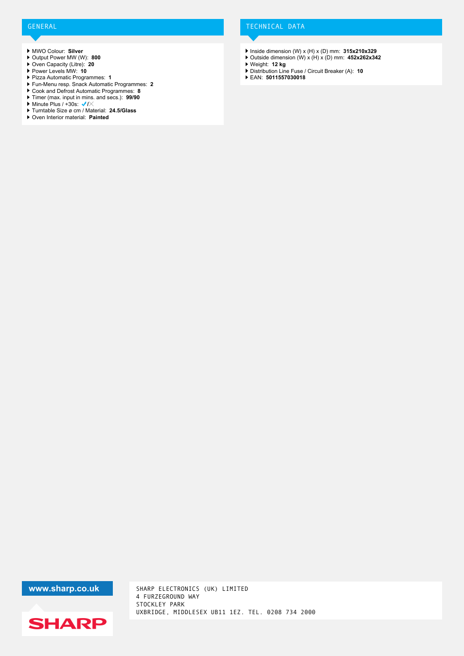 Sharp R270SLM User Manual | Page 2 / 2