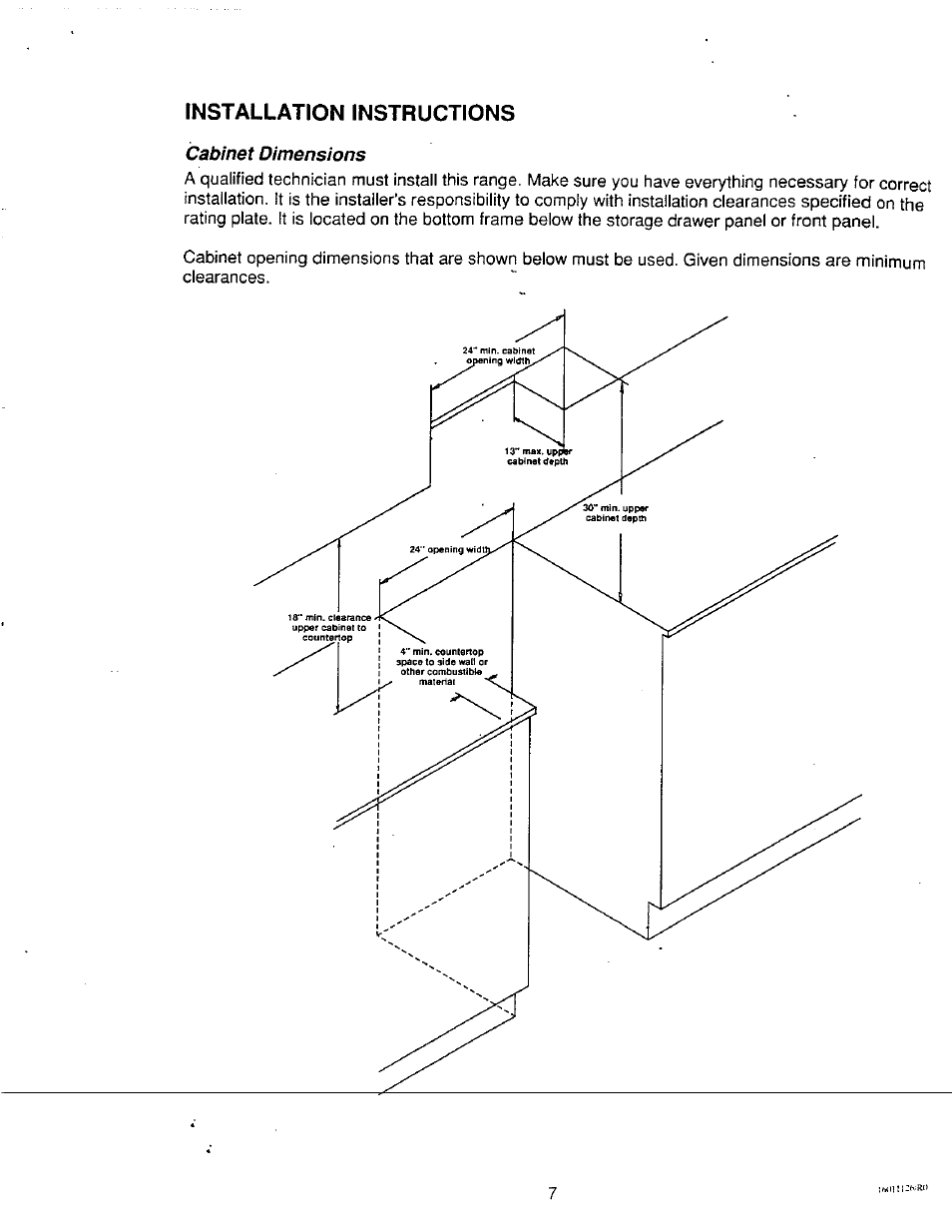 Installation instructions | Avanti DER24CSS User Manual | Page 10 / 21