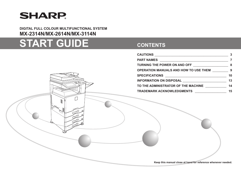 Sharp MX-2314N User Manual | 16 pages