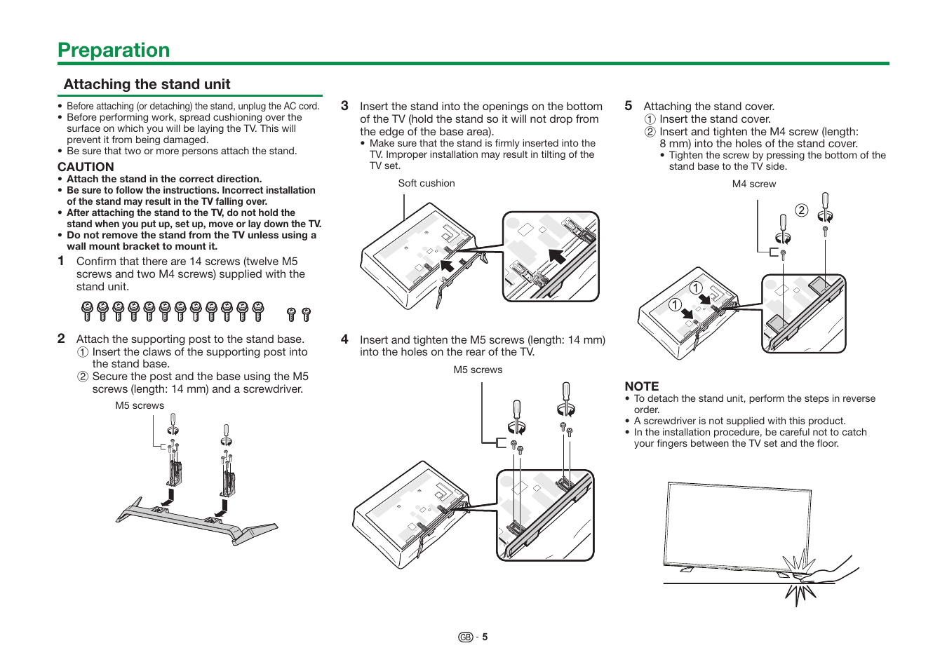Preparation | Sharp LC-60UQ10KN User Manual | Page 7 / 93